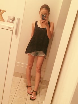 「歩きやすさ重視」｜mayuさん（レディース・151cm）の夏コーディネート