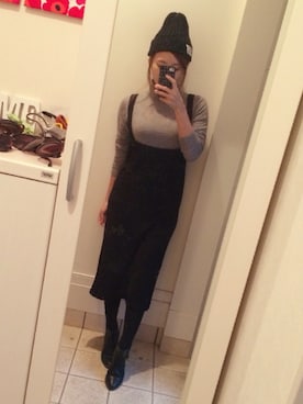 「CLOSE-UP（クローズアップ）のアイテム（ワンピース/ドレス）」を使った、mayuさん（レディース・151cm）の秋コーディネート