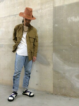 「CORONA（コロナ）のアイテム（ジャケット/アウター）」を使った、藤本拓也さん（メンズ・172cm）の春コーディネート