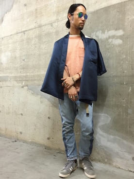「CP80s」｜藤本拓也さん（メンズ・172cm）の夏コーディネート