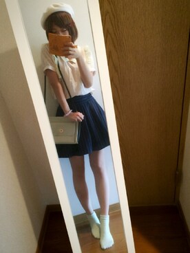 「MAJESTIC LEGON（マジェスティックレゴン）のアイテム（シャツ/ブラウス、イエロー系）」を使った、yu-yuさん（レディース）の秋コーディネート