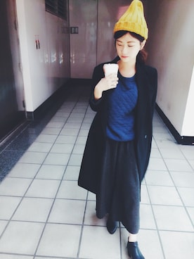 「ONCE UPON A TIME（ワンス　アポン　ア　タイム）のアイテム（ジャケット/アウター）」を使った、如如RuRuさん（レディース・152cm）の冬コーディネート