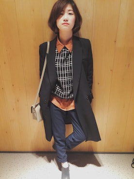 「ONCE UPON A TIME（ワンス　アポン　ア　タイム）のアイテム（ジャケット/アウター）」を使った、如如RuRuさん（レディース・152cm）の冬コーディネート