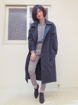 「ONCE UPON A TIME（ワンス　アポン　ア　タイム）のアイテム（ジャケット/アウター）」を使った、如如RuRuさん（レディース・152cm）の冬コーディネート