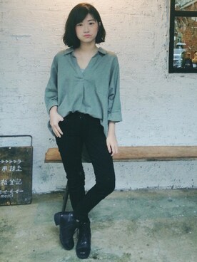 「minis mode（ミニモード）のアイテム」を使った、如如RuRuさん（レディース・152cm）の春コーディネート