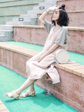 「skirt」｜「アイテム（ワンピース/ドレス）」を使った、如如RuRuさん（レディース・152cm）の夏コーディネート