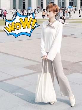 「gray」｜「アイテム（その他）」を使った、如如RuRuさん（レディース・152cm）の秋コーディネート