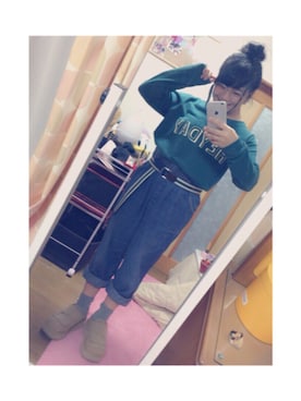 「HUG（ハグ）のアイテム（シューズ、ベージュ系）」を使った、ayakaさん（レディース・145cm）の冬コーディネート