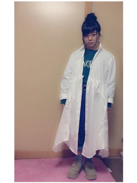 「HUG（ハグ）のアイテム（シューズ、ベージュ系）」を使った、ayakaさん（レディース・145cm）の冬コーディネート