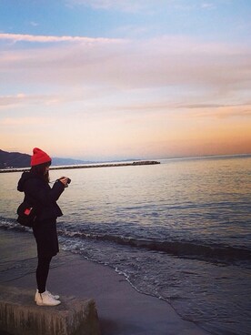 「SEVENDAYS=SUNDAY（セブンデイズサンデイ）のアイテム（ダウンジャケット/コート）」を使った、moeさん（レディース・163cm）の冬コーディネート