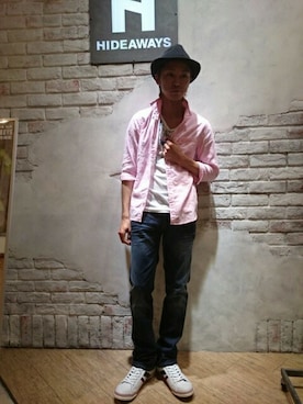 「HIDEAWAYS NICOLE（ハイダウェイニコル）のアイテム」を使った、ニコルさん（メンズ・170cm）の夏コーディネート