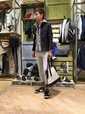 「NICOLE CLUB FOR MEN（ニコルクラブフォーメン）のアイテム（ブルゾン）」を使った、ニコルさん（メンズ・164cm）の秋コーディネート