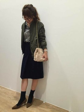 「Grand PARK（グランドパーク）のアイテム」を使った、ニコルさん（レディース・164cm）の秋コーディネート