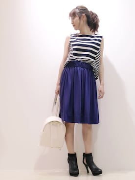 「アイテム（ブーティ）」を使った、kamさん（レディース・155cm）の春コーディネート