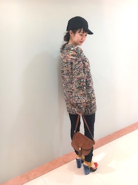 「ベロア」｜「アイテム（帽子）」を使った、kamさん（レディース・155cm）の秋コーディネート