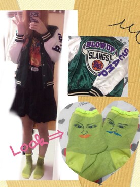 「RNA」｜「アイテム（スタジャン）」を使った、ayaka ☆さん（レディース・165cm）の春コーディネート