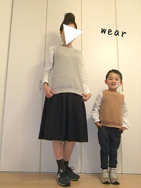 onachuさん（キッズ・100cm）の冬コーディネート