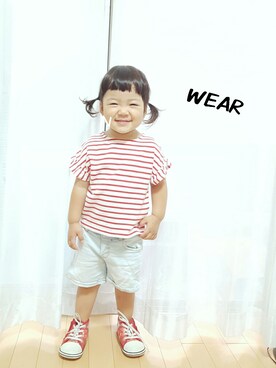 「オフ会」｜「アイテム（その他）」を使った、onachuさん（キッズ・80cm）の夏コーディネート