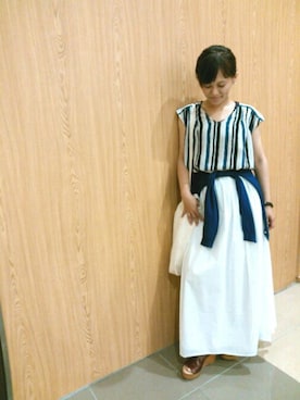 「アイテム（ブレスレット）」を使った、NaNaさん（レディース・149cm）の夏コーディネート