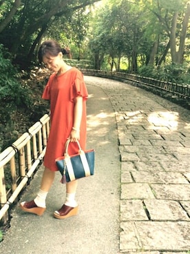 「INTERPLANET WINGS（インタープラネットウィング）のアイテム」を使った、NaNaさん（レディース・149cm）の夏コーディネート