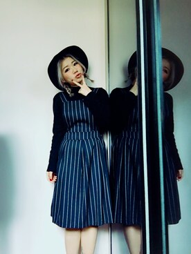 「A land（エーランド）のアイテム（オールインワン・サロペット）」を使った、ツインテール♥︎さん（レディース・150cm）の冬コーディネート