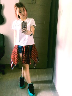 「meeh（ミー）のアイテム」を使った、ツインテール♥︎さん（レディース・150cm）の夏コーディネート