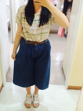 「ウエストイン」｜「アイテム（ワンピース/ドレス）」を使った、rinrinさん（レディース・163cm）の夏コーディネート
