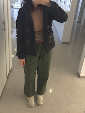 「タックイン」｜「アイテム（ダッフルコート）」を使った、rinrinさん（レディース・162cm）の冬コーディネート