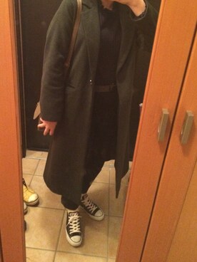 「archives（アルシーヴ）のアイテム（チェスターコート）」を使った、rinrinさん（レディース・162cm）の冬コーディネート