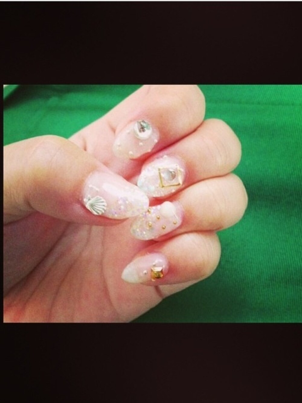 「nail 、クリアネイル、マーメイド」｜「，のアイテム（その他、その他）」を使った、n.さん（レディース・153cm）の夏コーディネートの1枚目の写真