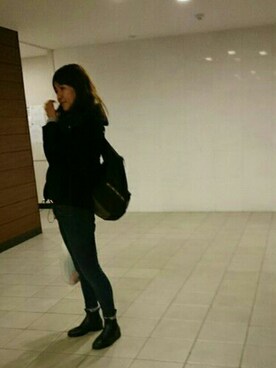 「FRAMeWORK（フレームワーク）のアイテム（ダウンジャケット/コート）」を使った、akaneさん（レディース・165cm）の春コーディネート