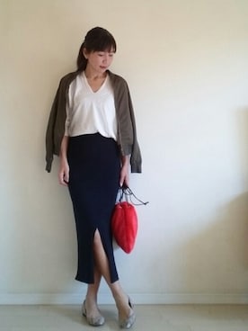 「JOURNAL STANDARD relume（ジャーナルスタンダード　レリューム）のアイテム（MA-1）」を使った、akaneさん（レディース・165cm）の秋コーディネート