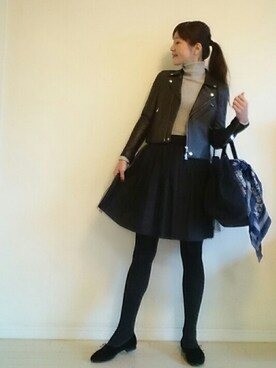 「STUDIOUS(ステュディオス)のアイテム」を使った、akaneさん(レディース・165cm)の秋コーディネート