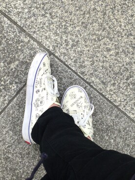 「VANS SYNDICATE × JASON DILLのアイテム（スニーカー、ホワイト系）」を使った、Atsushi さん（メンズ・164cm）の冬コーディネート