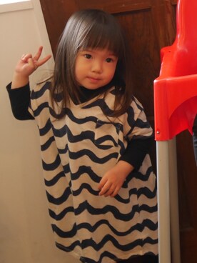 「BOBO CHOSES（ボボショーズ）のアイテム（チュニック）」を使った、みーさん（レディース・80cm）の春コーディネート