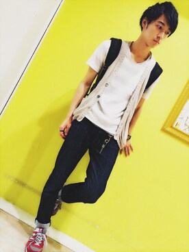 「master-piece（マスターピース）の◆販売禁止◆Fade（バックパック/リュック、ブラック系）」を使った、なるたくさん（メンズ・181cm）の夏コーディネート