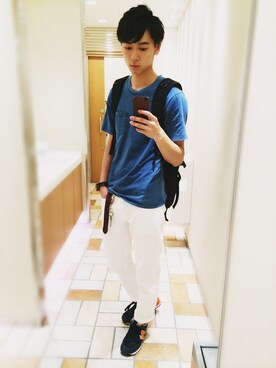 「master-piece（マスターピース）の◆販売禁止◆Fade（バックパック/リュック、ブラック系）」を使った、なるたくさん（メンズ・181cm）の夏コーディネート