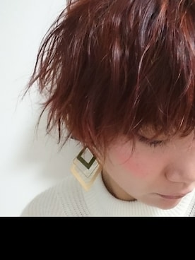 「真っ赤」｜camさん（レディース・160cm）の冬コーディネート