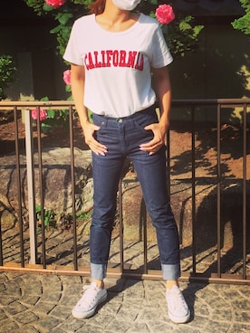 「ハイウエストデニム」｜ruriさん（レディース・160cm）の春コーディネート