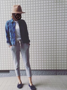 「HYKE」｜「アイテム（モカシン/デッキシューズ）」を使った、ruriさん（レディース・160cm）の秋コーディネート