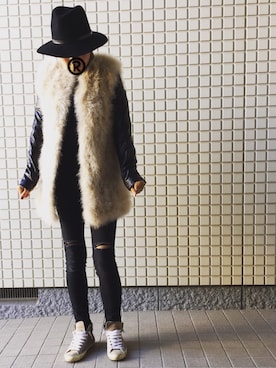「rag & bone（ラグアンドボーン）のアイテム（帽子）」を使った、ruriさん（レディース・160cm）の秋コーディネート