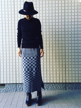 「rag & bone（ラグアンドボーン）のアイテム（帽子）」を使った、ruriさん（レディース・160cm）の冬コーディネート