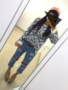 「tiptop（ティップトップ）のアイテム（帽子）」を使った、よこたさん。さん（レディース・160cm）の秋コーディネート