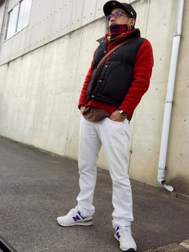 「バレンタインデートスタイル」｜「アイテム（キャップ）」を使った、Tomoki ☆さん（メンズ・166cm）の冬コーディネート