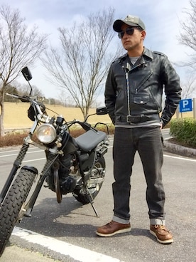 「※ALPHA（アルファ）のアイテム」を使った、Tomoki ☆さん（メンズ・166cm）の春コーディネート