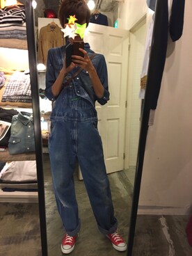 「アイテム（オールインワン・サロペット）」を使った、kyoseiさん（メンズ・186cm）の秋コーディネート