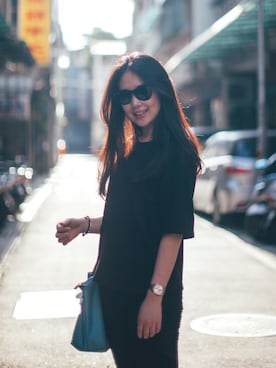 「アイテム（アナログ腕時計、ピンク系）」を使った、bettyyyy33さん（レディース・166cm）の夏コーディネート