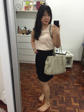 「OROTON（オロトン）のアイテム」を使った、CLさん（レディース・165cm）の冬コーディネート