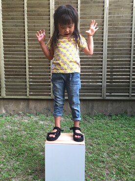 「アイテム（デニムパンツ）」を使った、siaさん（キッズ・110cm）の夏コーディネート