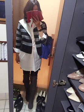 「アイテム（シャツワンピース）」を使った、はらりさん（レディース・171cm・20代）の秋コーディネート